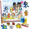 Bluey Window Art Suncatchers Kit for Kids to Paint, Great at-Home Craft Activity or Birthday Party Idea, Toys for Ages 3, 4, 5, 6(Bluey)