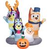 Gemmy Christmas Inflatable Bingo with Present (Bluey), 3.5 ft Tall, Multi(Bluey Family Scene Halloween)