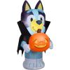 Gemmy Halloween Inflatable Bingo in Witch Costume (Bluey), 3.5 ft Tall, Multi(Bluey Halloween)