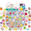 Horizon Group USA Bluey Sticker Playset, 2 Sticker Play Scenes, 35+ Reusable Puffy Bluey Repositionable Stickers for Kids, Perfect for Travel, Screen-Free Fun(Squishmallows Puffy)