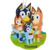 Kurt S. Adler Personalized Bluey Family Christmas Ornament – Officially Licensed – Heeler Family Characters Holiday Tree Decoration with Custom Name
