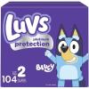 Luvs Diapers – Size 5, 172 Count, Bluey Platinum Protection Baby Diaper(Size 2)