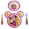 The First Years Bluey 4-Piece Place Setting – BPA Free Dishwasher Safe Toddler Dinnerware Set with Divided Plate, Bowl, Fork, Spoon – Multicolor(4 Piece Set)