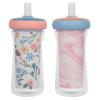 The First Years Bluey Insulated Straw Cup – Bluey Sippy Cups with Straw – Kids Water Bottles – 9 Oz – 2 Count – Ages 9 Months and Up(67.6 Ounces)