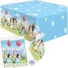 Unique Bluey Birthday Party Supplies – Rectangular Plastic Table Covers (Pack of 2) and Sticker(2)