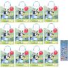 Unique Bluey Birthday Party Supplies Bundle includes 12 Large Plastic Party Tote Bags and 1 Dinosaur Sticker Sheet
