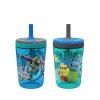 Zak Designs 15oz Bluey Kelso Tumbler Set, Leak-Proof Screw-On Lid with Straw Made of Durable Plastic and Silicone, Perfect Bundle for Kids, 2 Count (Pack of 1)(Toy Story 4 – Woody & Buzz)