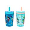 Zak Designs 15oz Bluey Kelso Tumbler Set, Leak-Proof Screw-On Lid with Straw Made of Durable Plastic and Silicone, Perfect Bundle for Kids, 2 Count (Pack of 1)(Disney Moana 2)