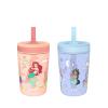 Zak Designs 15oz Bluey Kelso Tumbler Set, Leak-Proof Screw-On Lid with Straw Made of Durable Plastic and Silicone, Perfect Bundle for Kids, 2 Count (Pack of 1)(Princess)