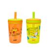 Zak Designs 15oz Bluey Kelso Tumbler Set, Leak-Proof Screw-On Lid with Straw Made of Durable Plastic and Silicone, Perfect Bundle for Kids, 2 Count (Pack of 1)(Dr. Seuss (One Fish Two Fish))