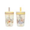 Zak Designs 15oz Bluey Kelso Tumbler Set, Leak-Proof Screw-On Lid with Straw Made of Durable Plastic and Silicone, Perfect Bundle for Kids, 2 Count (Pack of 1)(Disney Winnie the Pooh)