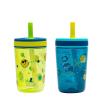 Zak Designs 15oz Bluey Kelso Tumbler Set, Leak-Proof Screw-On Lid with Straw Made of Durable Plastic and Silicone, Perfect Bundle for Kids, 2 Count (Pack of 1)(St. Jude (Space and Smiles))