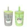 Zak Designs 15oz Bluey Kelso Tumbler Set, Leak-Proof Screw-On Lid with Straw Made of Durable Plastic and Silicone, Perfect Bundle for Kids, 2 Count (Pack of 1)(Baby Yoda (Grogu))