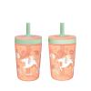 Zak Designs 15oz Bluey Kelso Tumbler Set, Leak-Proof Screw-On Lid with Straw Made of Durable Plastic and Silicone, Perfect Bundle for Kids, 2 Count (Pack of 1)(Unicorn)