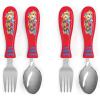Zak Designs Bluey Kid Flatware Set with Fun Character Art on Both Utensils, Non Slip Fork and Spoon Set is Perfect for Encouraging Picky Eaters to Finish Their Plates (2 pk, BPA-Free)(Paw Patrol)