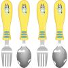 Zak Designs Bluey Kid Flatware Set with Fun Character Art on Both Utensils, Non Slip Fork and Spoon Set is Perfect for Encouraging Picky Eaters to Finish Their Plates (2 pk, BPA-Free)(Bluey)