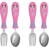 Zak Designs Bluey Kid Flatware Set with Fun Character Art on Both Utensils, Non Slip Fork and Spoon Set is Perfect for Encouraging Picky Eaters to Finish Their Plates (2 pk, BPA-Free)(Minnie Mouse)