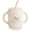 mushie x Bluey 100% Silicone Training Cup & Straw for Toddlers | 6 Months+ (Bluey Sage)(Bluey Ivory)