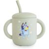 mushie x Bluey 100% Silicone Training Cup & Straw for Toddlers | 6 Months+ (Bluey Sage)(Bluey Sage)