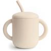 mushie x Bluey 100% Silicone Training Cup & Straw for Toddlers | 6 Months+ (Bluey Sage)(Shifting Sand)