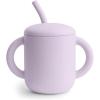 mushie x Bluey 100% Silicone Training Cup & Straw for Toddlers | 6 Months+ (Bluey Sage)(Soft Lilac)