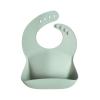mushie x Bluey Silicone Baby Bib | Adjustable Fit Waterproof Bibs (Bluey Ivory)(Cambridge Blue)