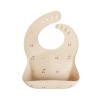 mushie x Bluey Silicone Baby Bib | Adjustable Fit Waterproof Bibs (Bluey Ivory)(Cherries)