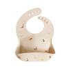 mushie x Bluey Silicone Baby Bib | Adjustable Fit Waterproof Bibs (Bluey Ivory)(Dinosaurs)