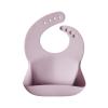 mushie x Bluey Silicone Baby Bib | Adjustable Fit Waterproof Bibs (Bluey Ivory)(Pale Mauve)