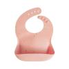 mushie x Bluey Silicone Baby Bib | Adjustable Fit Waterproof Bibs (Bluey Ivory)(Powder Pink Confetti)
