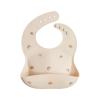 mushie x Bluey Silicone Baby Bib | Adjustable Fit Waterproof Bibs (Bluey Ivory)(Rainbows)
