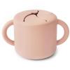 mushie x Bluey Silicone Snack Cup | Spill Proof Food Container for Toddler and Baby (Bluey Ivory)(Blush)