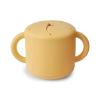 mushie x Bluey Silicone Snack Cup | Spill Proof Food Container for Toddler and Baby (Bluey Ivory)(Daffodil)