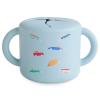 mushie x Bluey Silicone Snack Cup | Spill Proof Food Container for Toddler and Baby (Bluey Ivory)(Retro Cars)