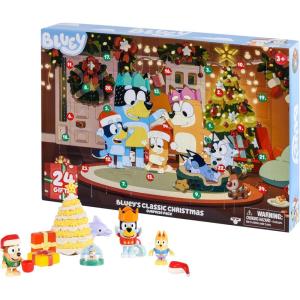 Bluey Advent Calendar Pack Toys for Girls and Boys, 24 Days of Surprises, Kids 2025 Advent Calendar w/Accessories, Stickers & Mini Christmas Tree(Advent Calendar – Amazon Exclusive)