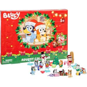 Bluey Advent Calendar Pack Toys for Girls and Boys, 24 Days of Surprises, Kids 2025 Advent Calendar w/Accessories, Stickers & Mini Christmas Tree(Advent Calendar – Mini Figures)