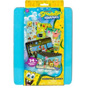 Bluey Magnetic Playset, Magnet Activity Toys, Great Birthday Parties, at-Home Activities, or Screen-Free Fun, Perfect Travel or Road Trip, Hours of Fun for Kids Ages 3,4,5,6,Multicolor,Medium,214618(SpongeBob)
