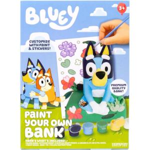 Bluey Paint Your Own Light-Up Figurine, Bingo Night Light, Toys for Kids, Playset, Party Decorations, Game, for Kids Ages 3+, Small(Bluey Bank)