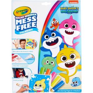 Crayola Bluey Color Wonder Coloring Set, 18 Bluey Coloring Pages, Toddler Stocking Stuffer, Holiday & Christmas Gifts for Kids, Mess Free Coloring for Toddlers, Toys & Games(Baby Shark)
