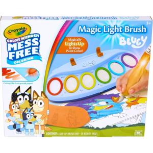 Crayola Bluey Color Wonder Magic Light Brush, Mess Free Painting Station for Kids, Holiday for Kids, Toddler Bluey Toys & Activities, Ages 3+(Bluey Magic Light Brush)