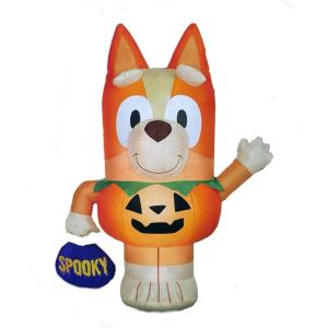 Gemmy Christmas Inflatable Bingo with Present (Bluey), 3.5 ft Tall, Multi(Bingo Pumpkin Costume 5 ft)