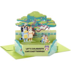 Hallmark Paper Wonder Bluey Pop Up Card for Kids Birthdays, Back to School, Encouragement(Bluey)