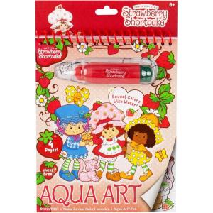Horizon Group USA Bluey Aqua Art – Reusable Water Reveal Activity Pages With Water Pen for No-Mess Drawing and Coloring(Strawberry Shortcake)