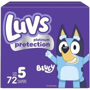 Luvs Diapers – Size 5, 172 Count, Bluey Platinum Protection Baby Diaper(Size 5)