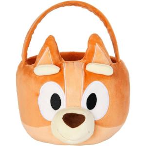 Spirit Halloween Bluey Bingo Treat Basket, Officially Licensed, Plush Trick ‘r Treat Bucket, Unisex Adult, One Size Fits Most Standard, Multicolor