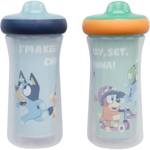 The First Years Bluey Insulated Sippy Cups – Dishwasher Safe Spill Proof Toddler Cups – Ages 12 Months and Up – 9 Ounces – 2 Count(2 Count (Pack of 1))