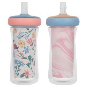 The First Years Bluey Insulated Straw Cup – Bluey Sippy Cups with Straw – Kids Water Bottles – 9 Oz – 2 Count – Ages 9 Months and Up(67.6 Ounces)