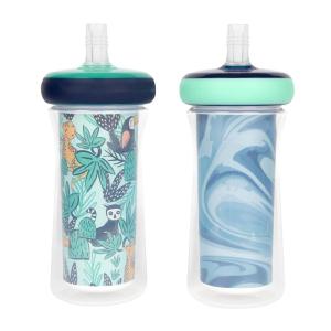 The First Years Bluey Insulated Straw Cup – Bluey Sippy Cups with Straw – Kids Water Bottles – 9 Oz – 2 Count – Ages 9 Months and Up(9 Ounces)