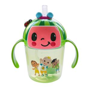 The First Years Bluey Trainer Weighted Straw Cup – Toddler Cups with Weighted Straw – Baby and Toddler Straw Cup Spill Proof – Bluey Toddler Feeding Supplies – Ages 6 Months and Up – 7 Ounce(Cocomelon)