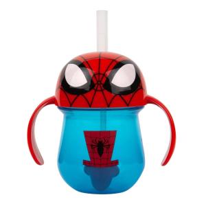 The First Years Bluey Trainer Weighted Straw Cup – Toddler Cups with Weighted Straw – Baby and Toddler Straw Cup Spill Proof – Bluey Toddler Feeding Supplies – Ages 6 Months and Up – 7 Ounce(Spider-Man)